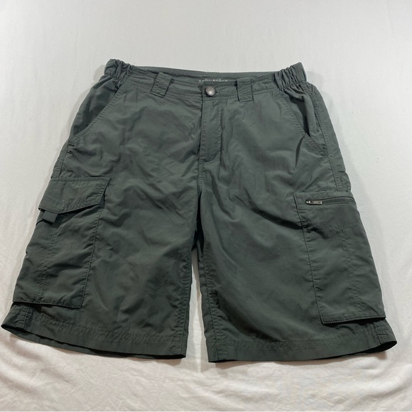Columbia Cargo Hybrids Shorts men 30 Omni Shade fishing Elastic waist front Zip - Picture 2 of 12